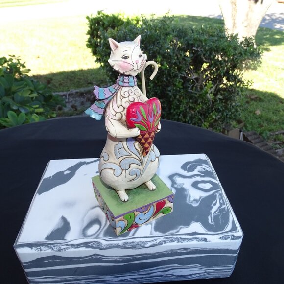 Jim Shore Collectible Cat "Cory Heart" - Picture 2 of 7